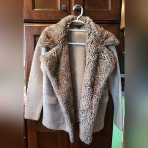 Coco + Carmen faux fur lapel jacket size L/XL